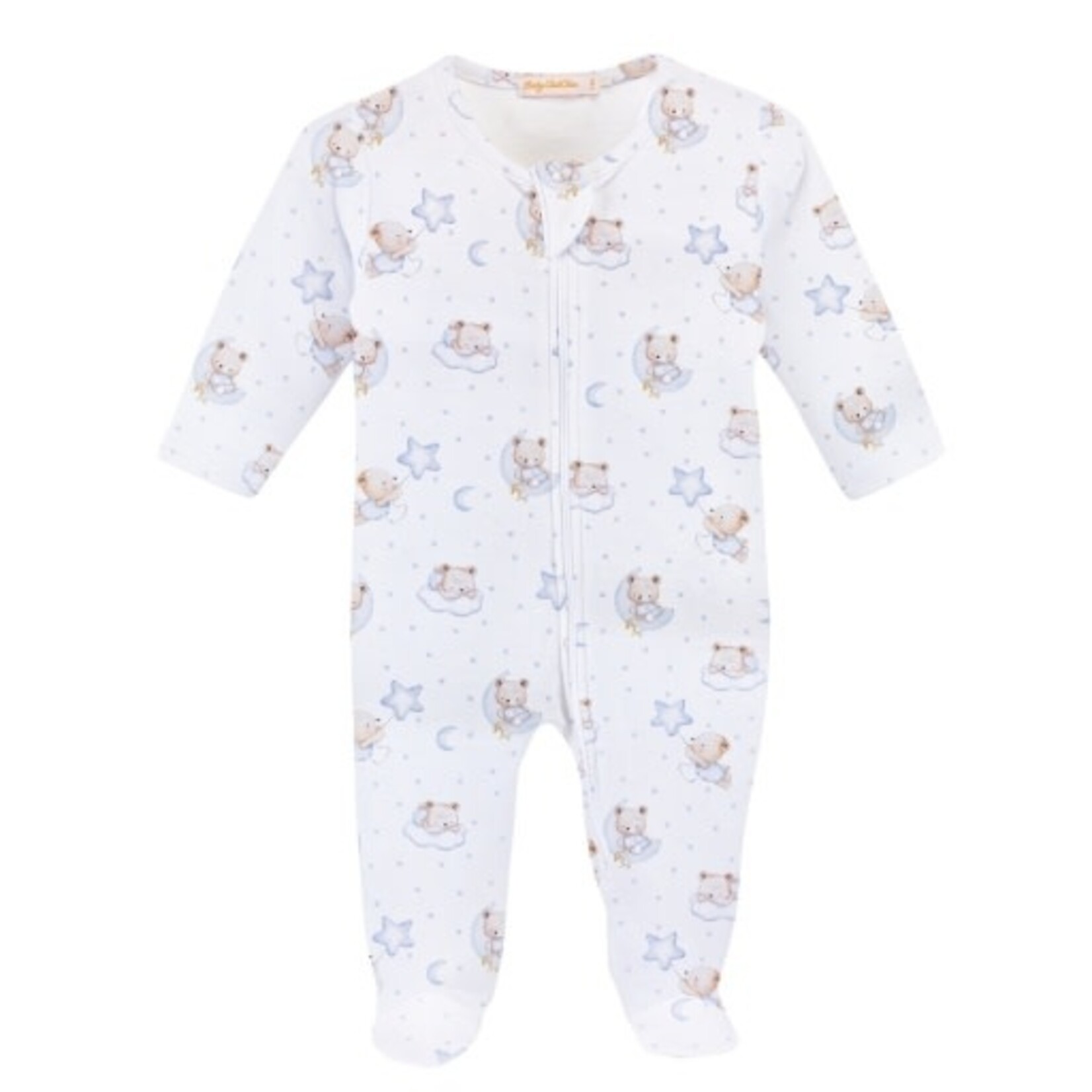 Baby Club Chic Blue Bear Zip Footie