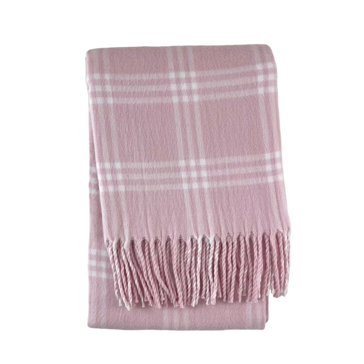 A Soft Idea ASI Check Flannel Fringe Blanket