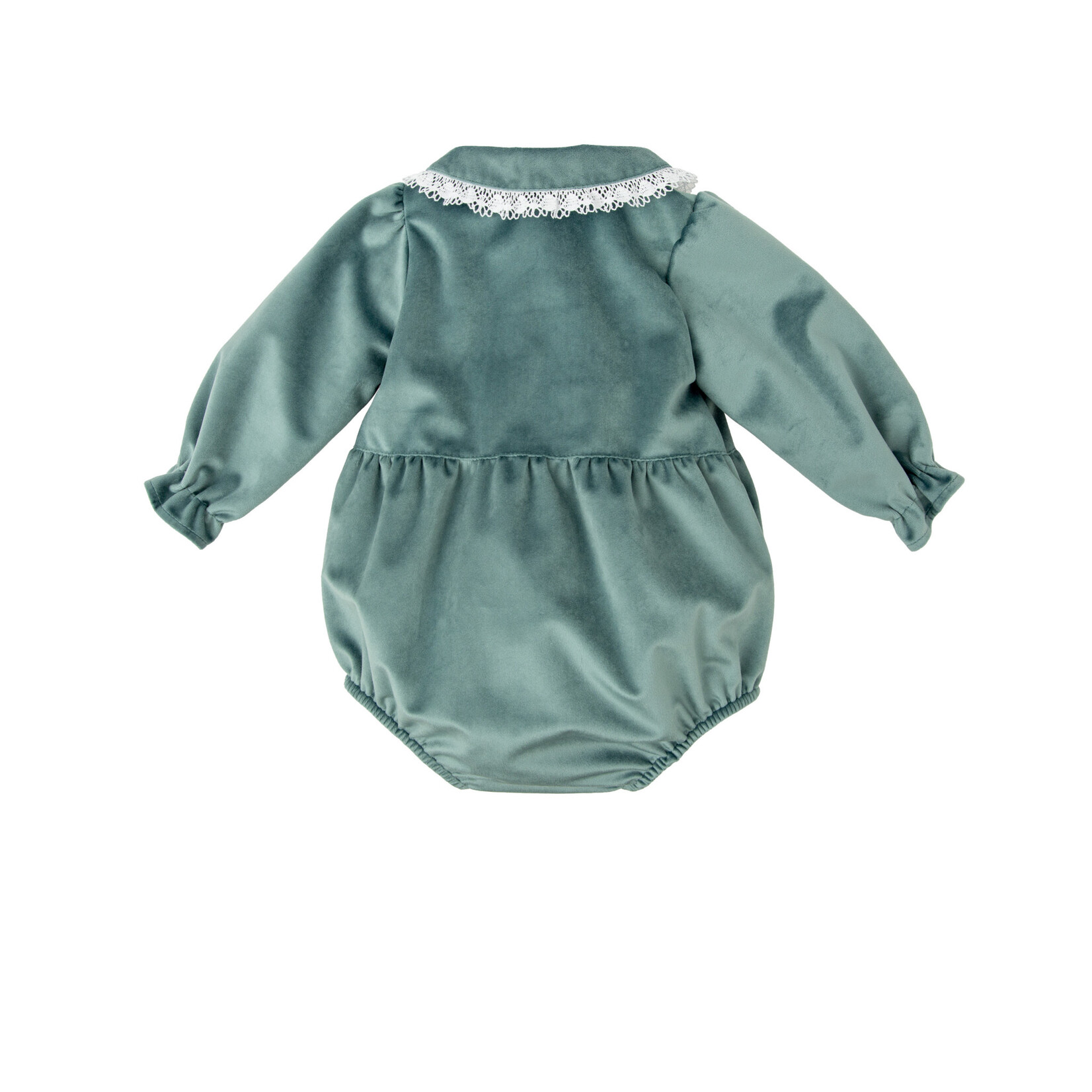 Babidu Green Velour W/Lace Bubble