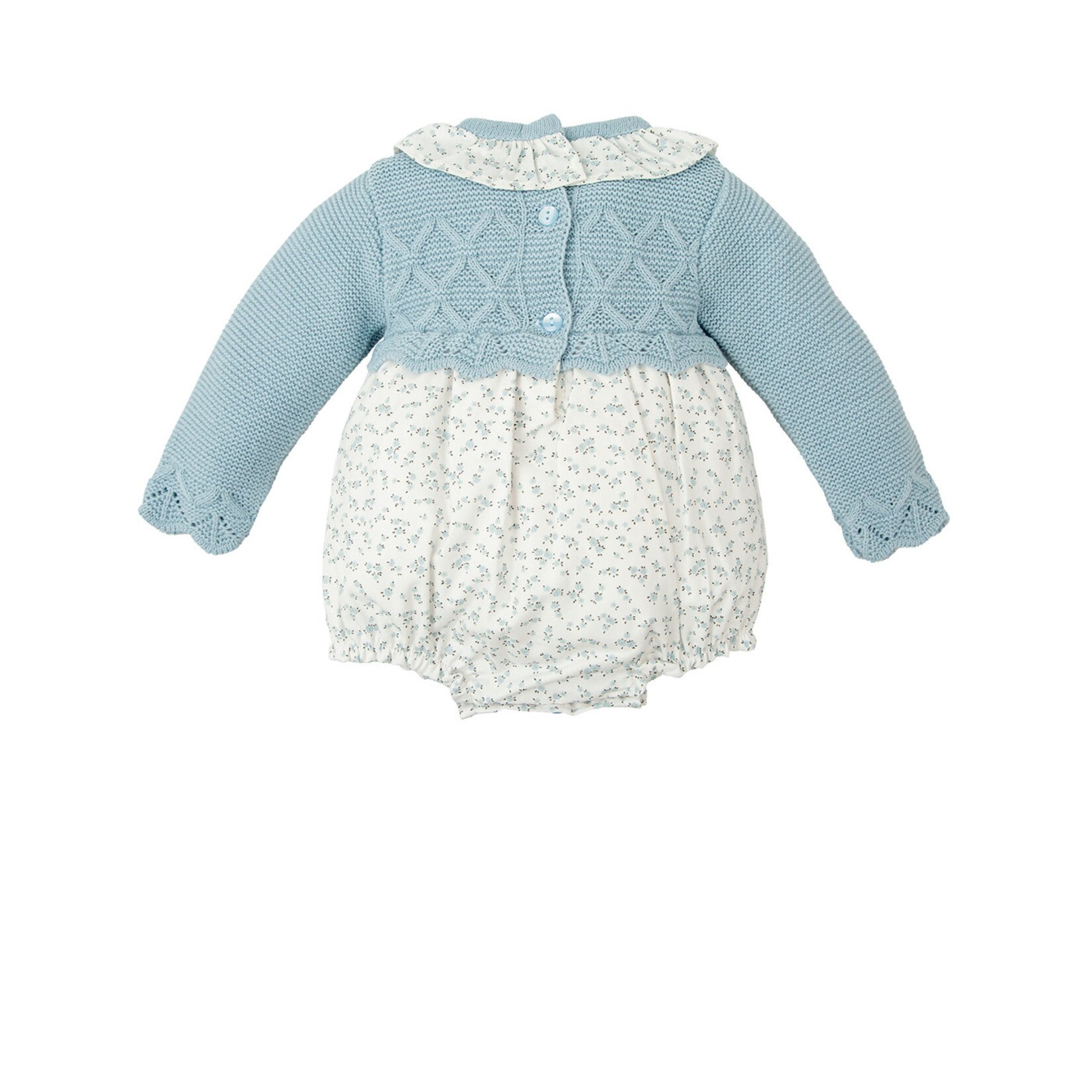 Babidu Blue Floral Sweater Bubble