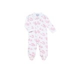 Nella Pima Pink Toile Zipper Footie