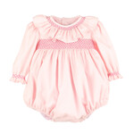 Sophie & Lucas Pink Smocked Bubble