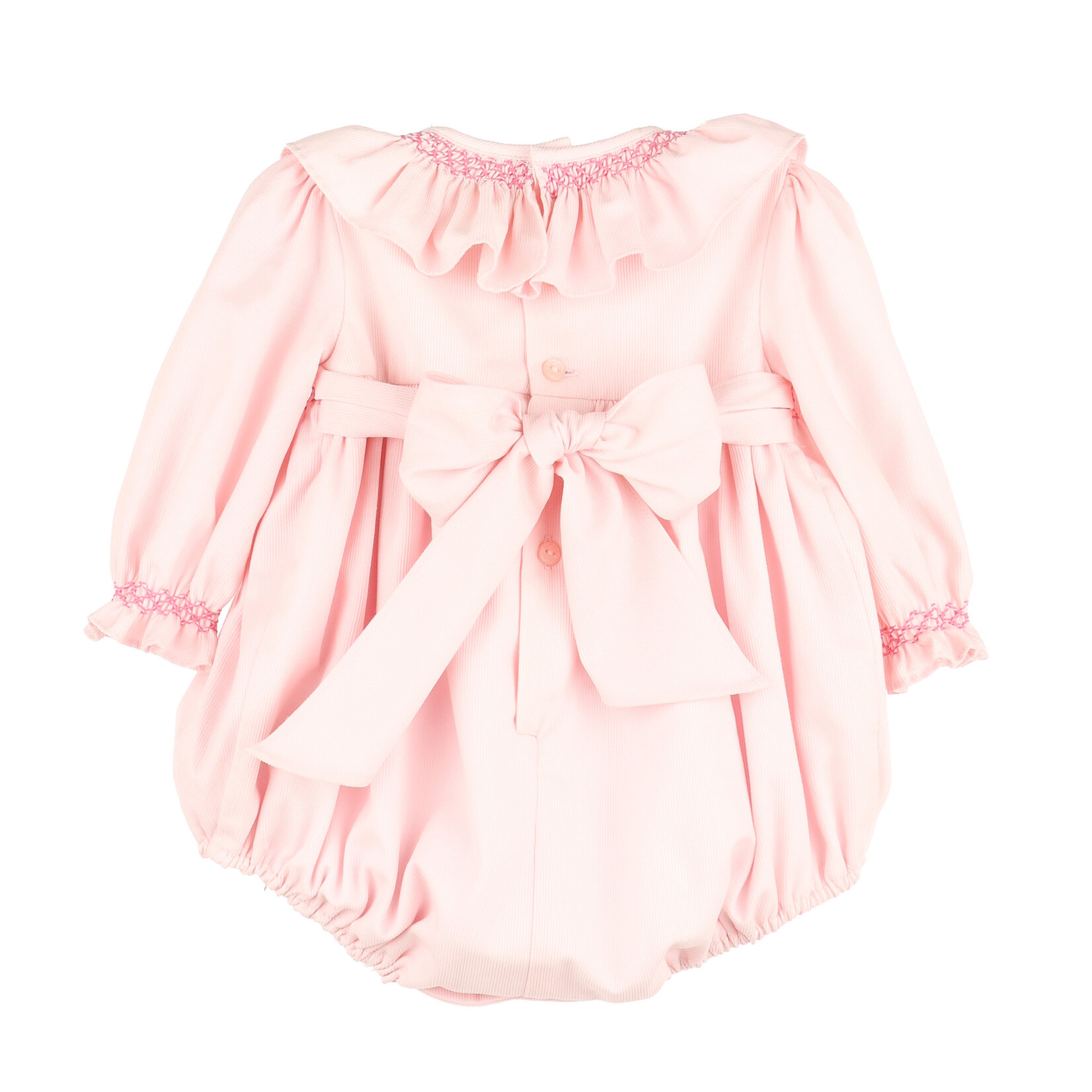 Sophie & Lucas Pink Smocked Bubble