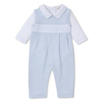 Kissy Kissy Blue Smocked Overall Set