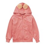 Tea Mauve Velour Pom Pom Hoodie