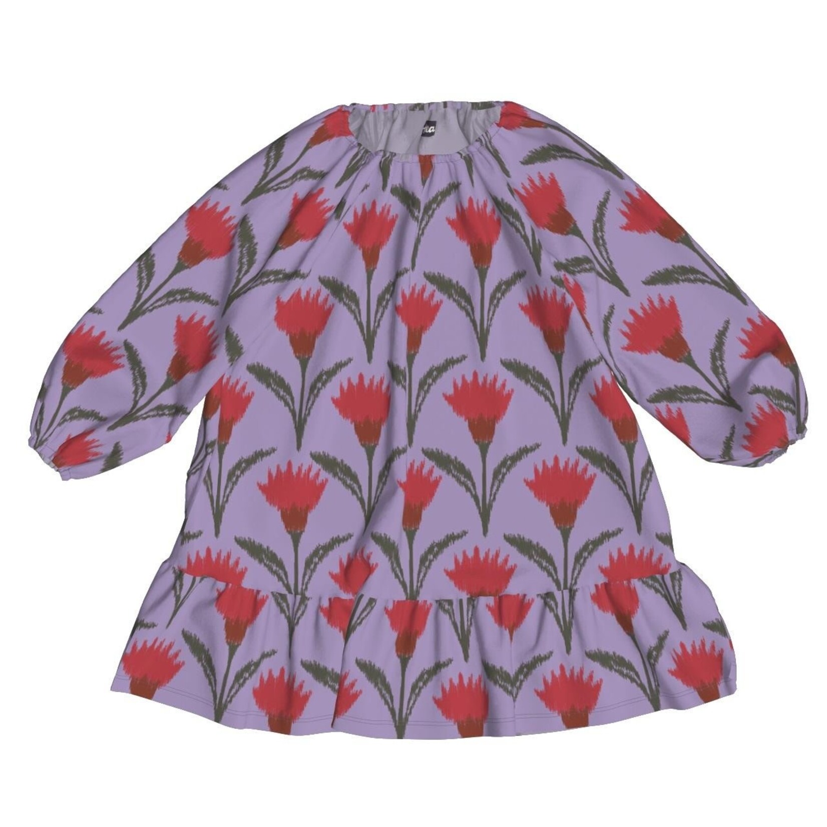 Tea Ikat Thistle Blouson Sleeve Dress