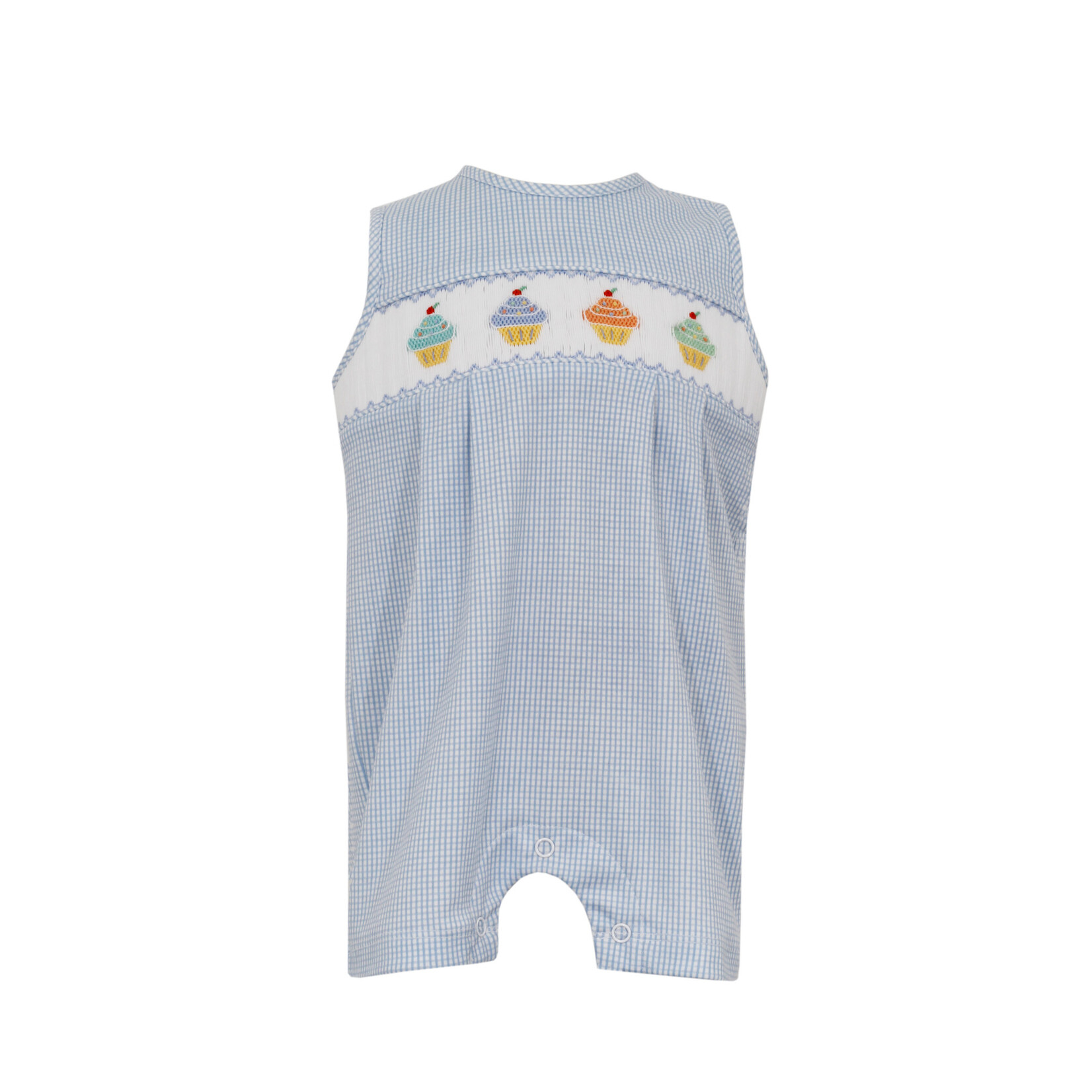 Petit Bebe Blue Check Cupcake JonJon