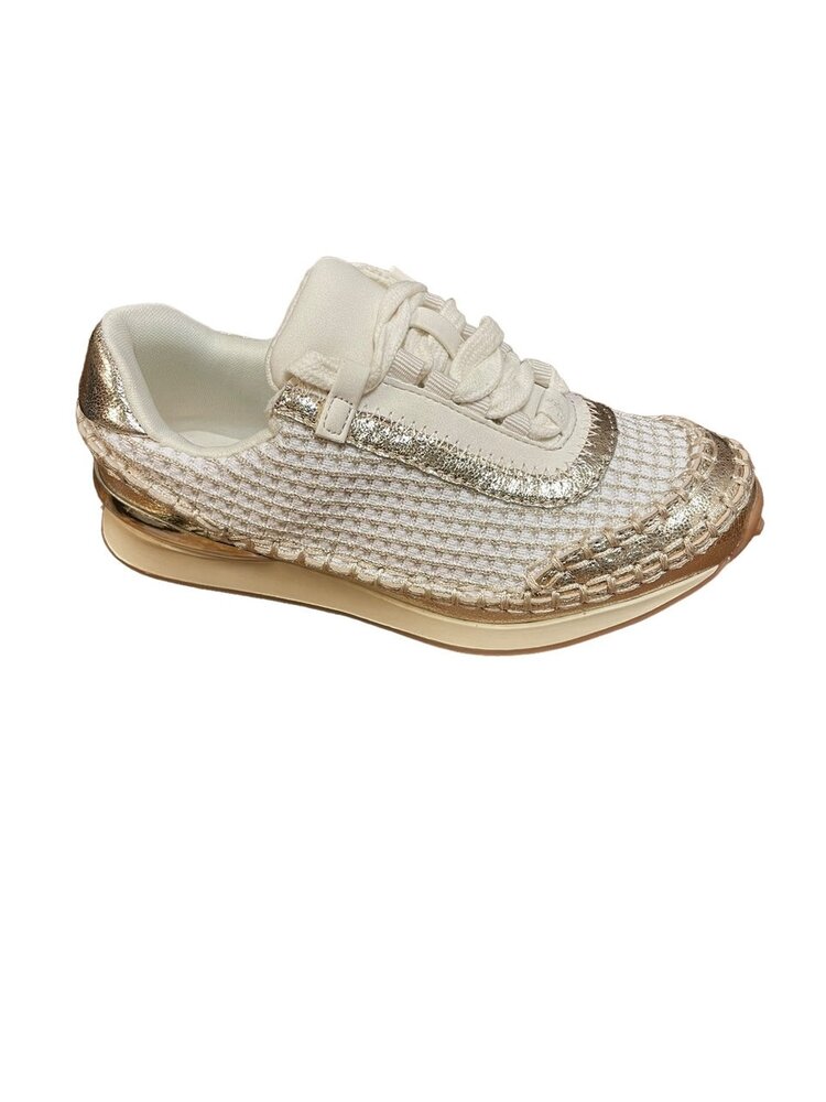Mia Shoes Soft Gold Knit Karin