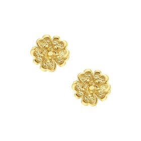 Susan Shaw Gold Stud Earrings