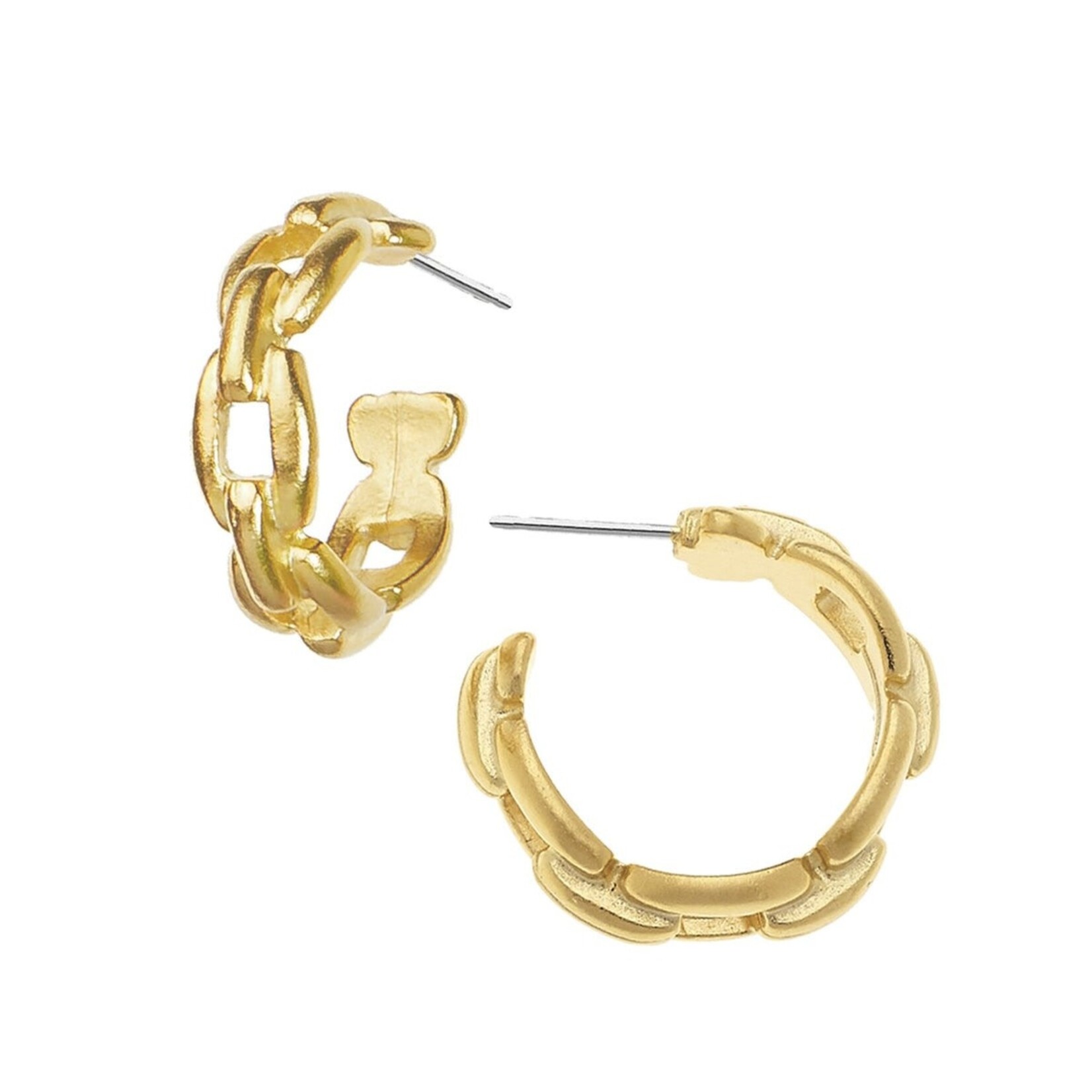 Susan Shaw Gold Mini Chain Hoops