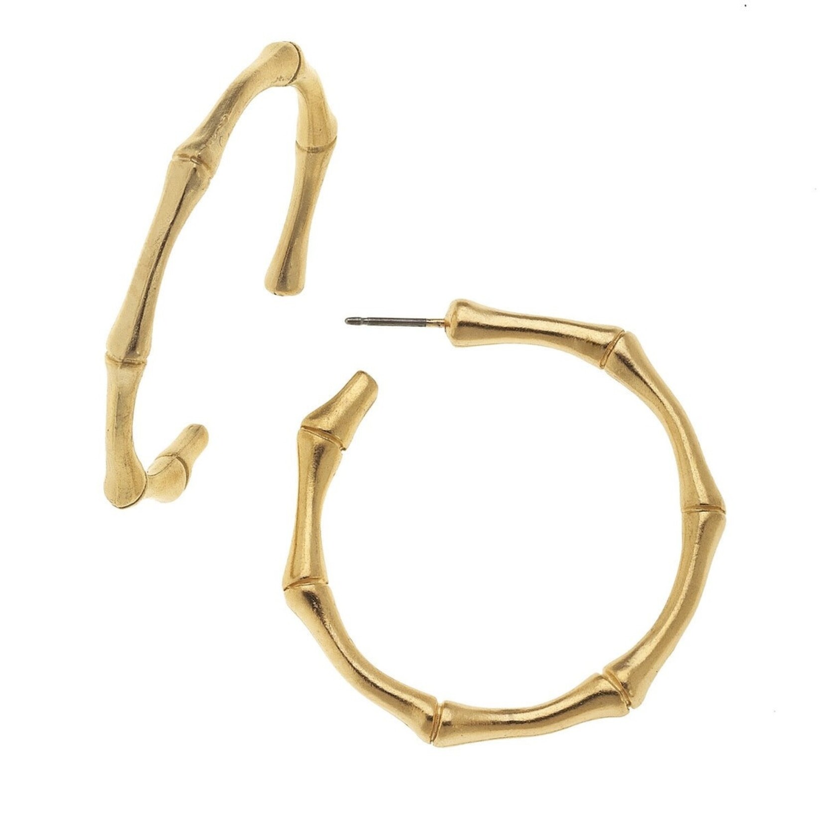 Susan Shaw Gold Bamboo Hoops