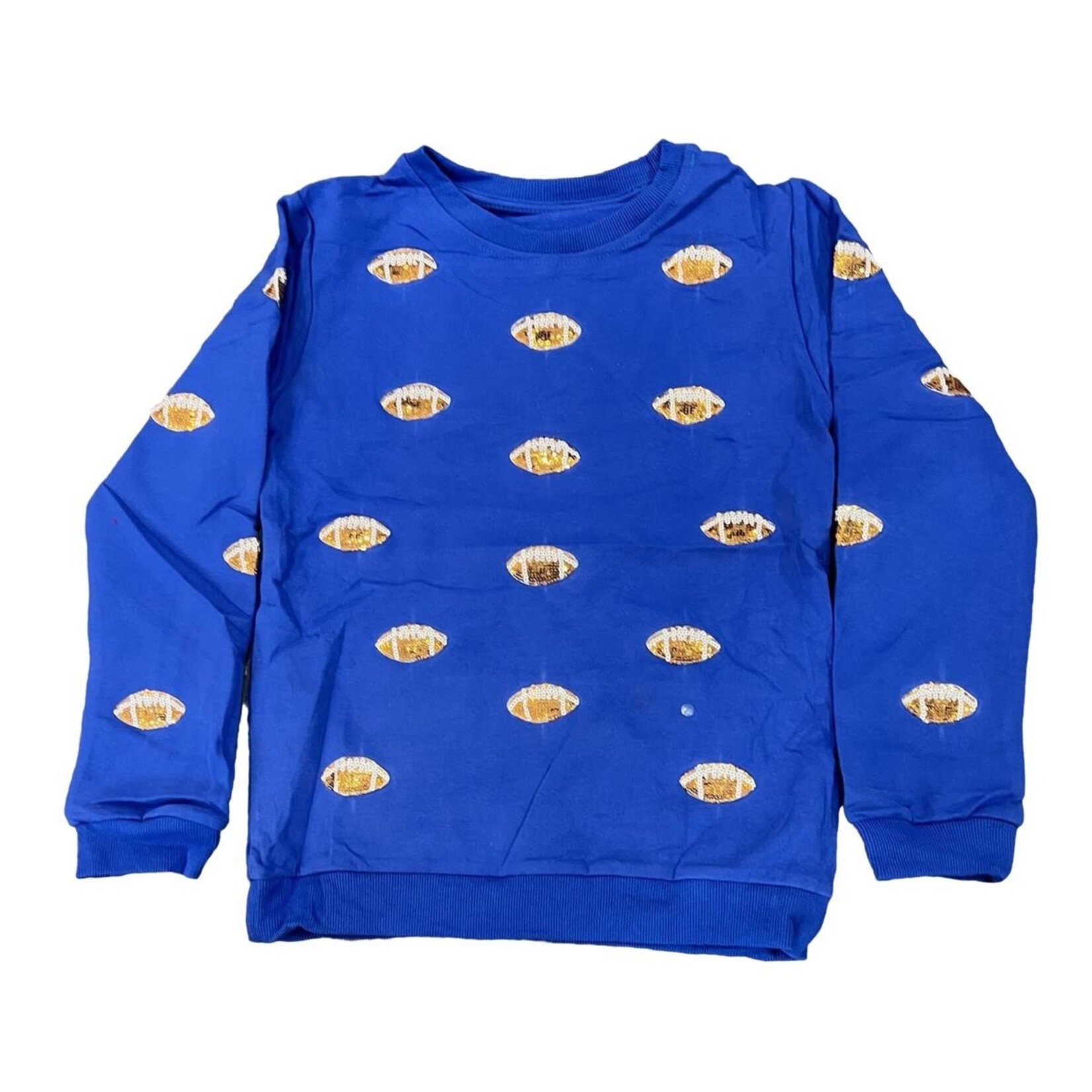 Tweenstyle Glitter Football Crewneck