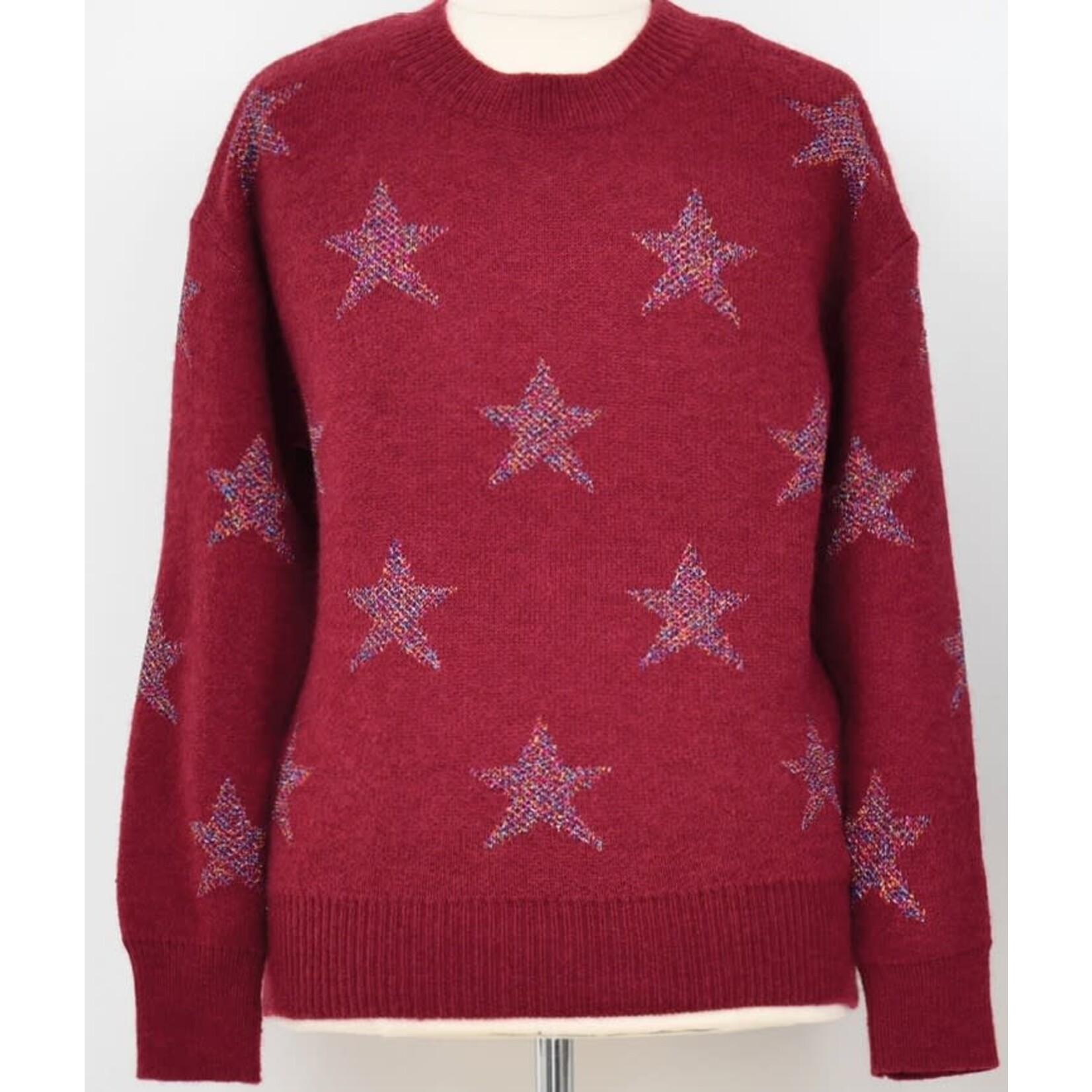 Molly Bracken Dark Red Star Sweater