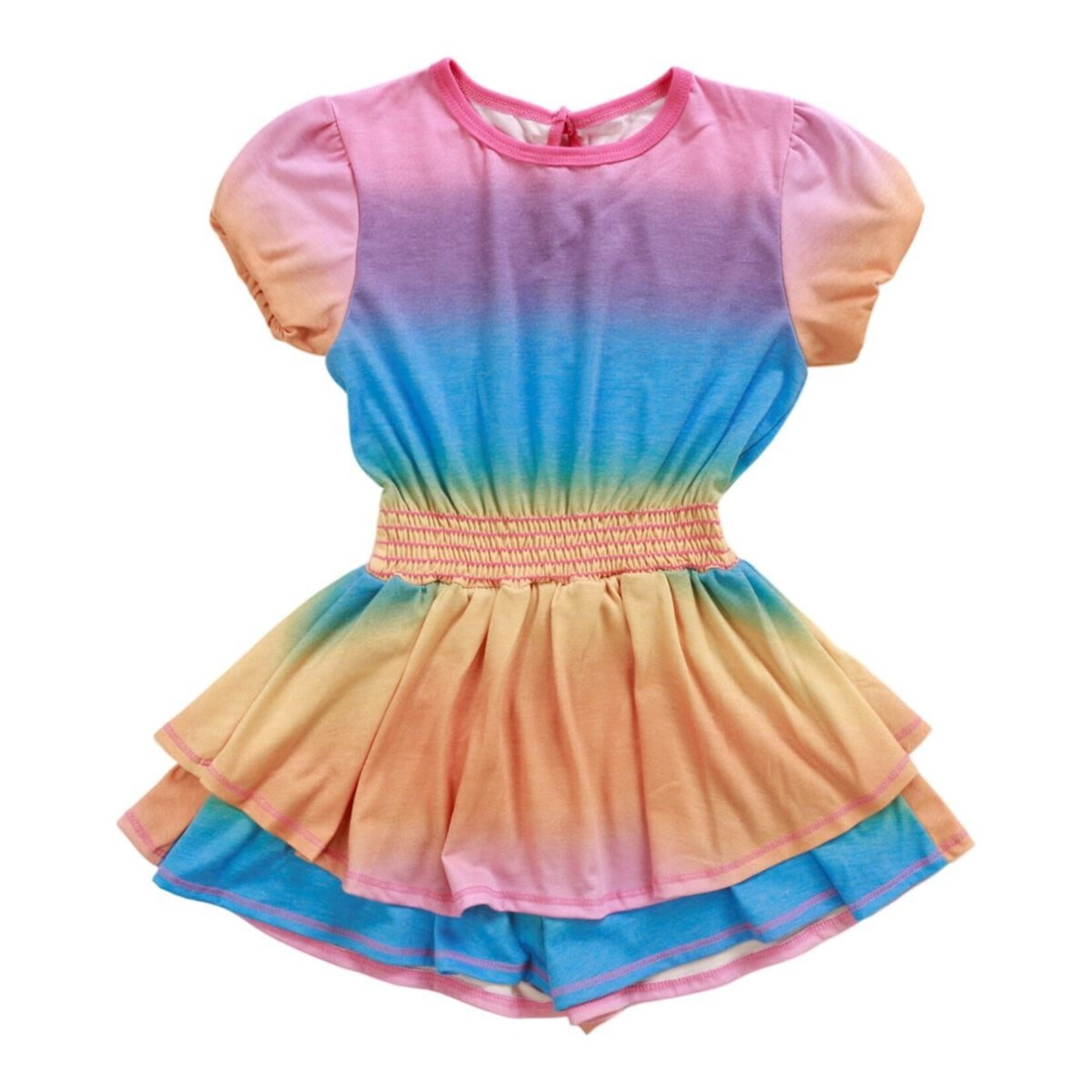 T2Love Puff Slve Ombre Romper