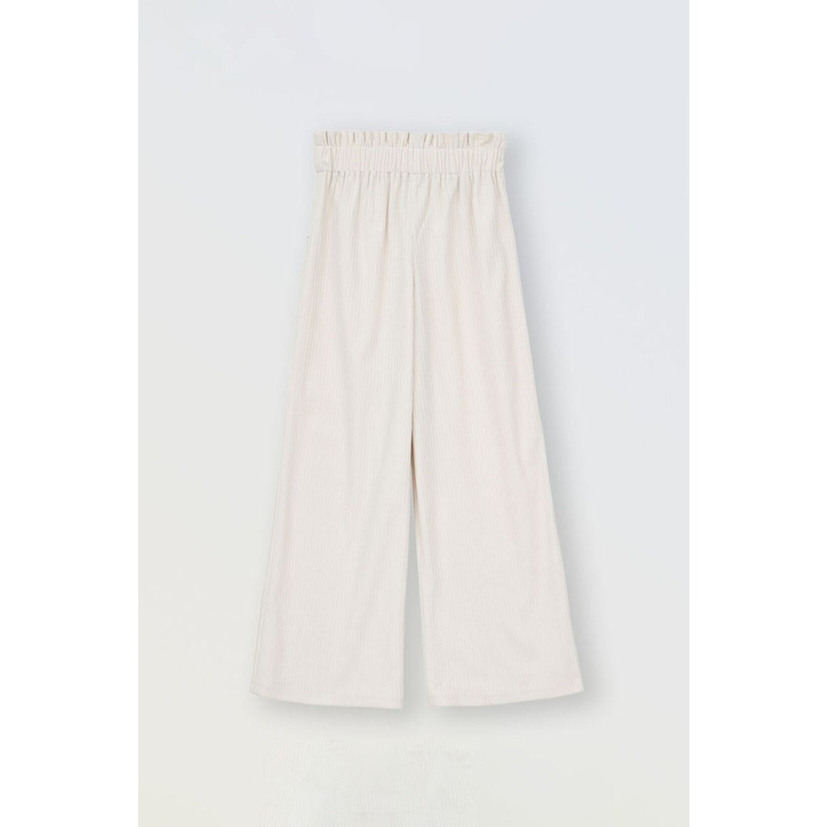 Molly Bracken Off White Velvet Wide Pants