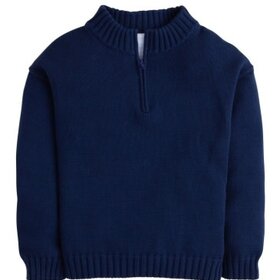 Little English Quarter Zip Sweater Navy