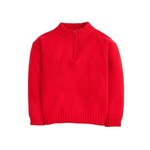 Little English Quarter Zip Sweater - Red