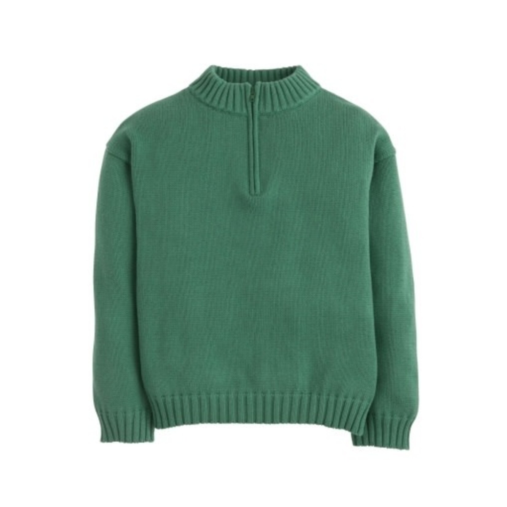 Little English Quarter Zip Sweater - Hunter Green