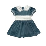 Lulu Bebe Blue Velvet and Lace Scarlet Dress