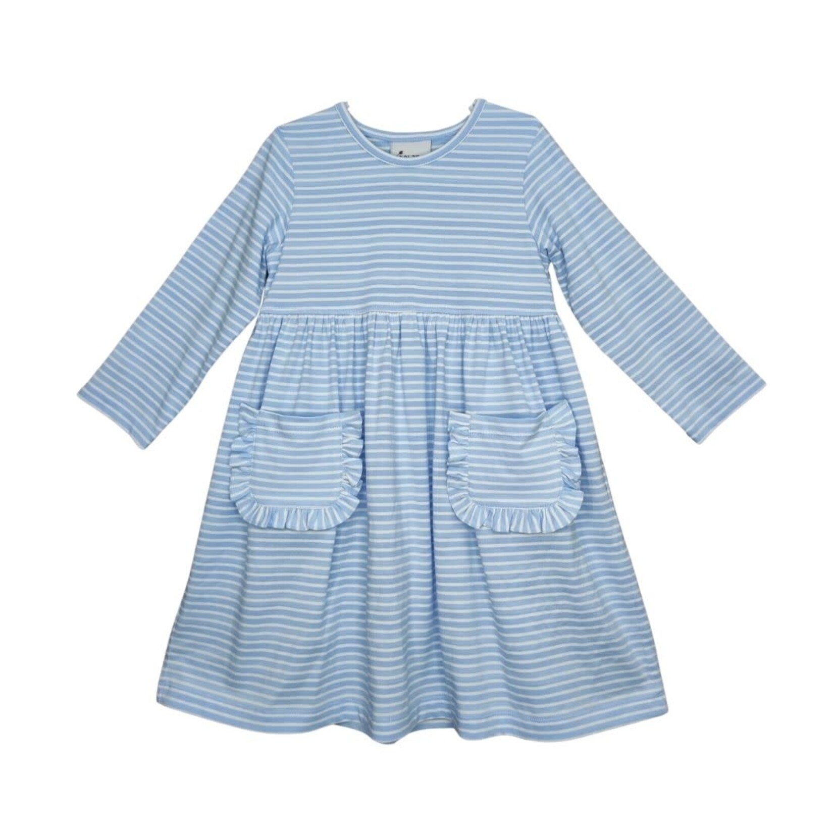 Delaney Blue Stripe Knit Pocket Dress