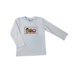 Delaney White Smocked Boo Shirt