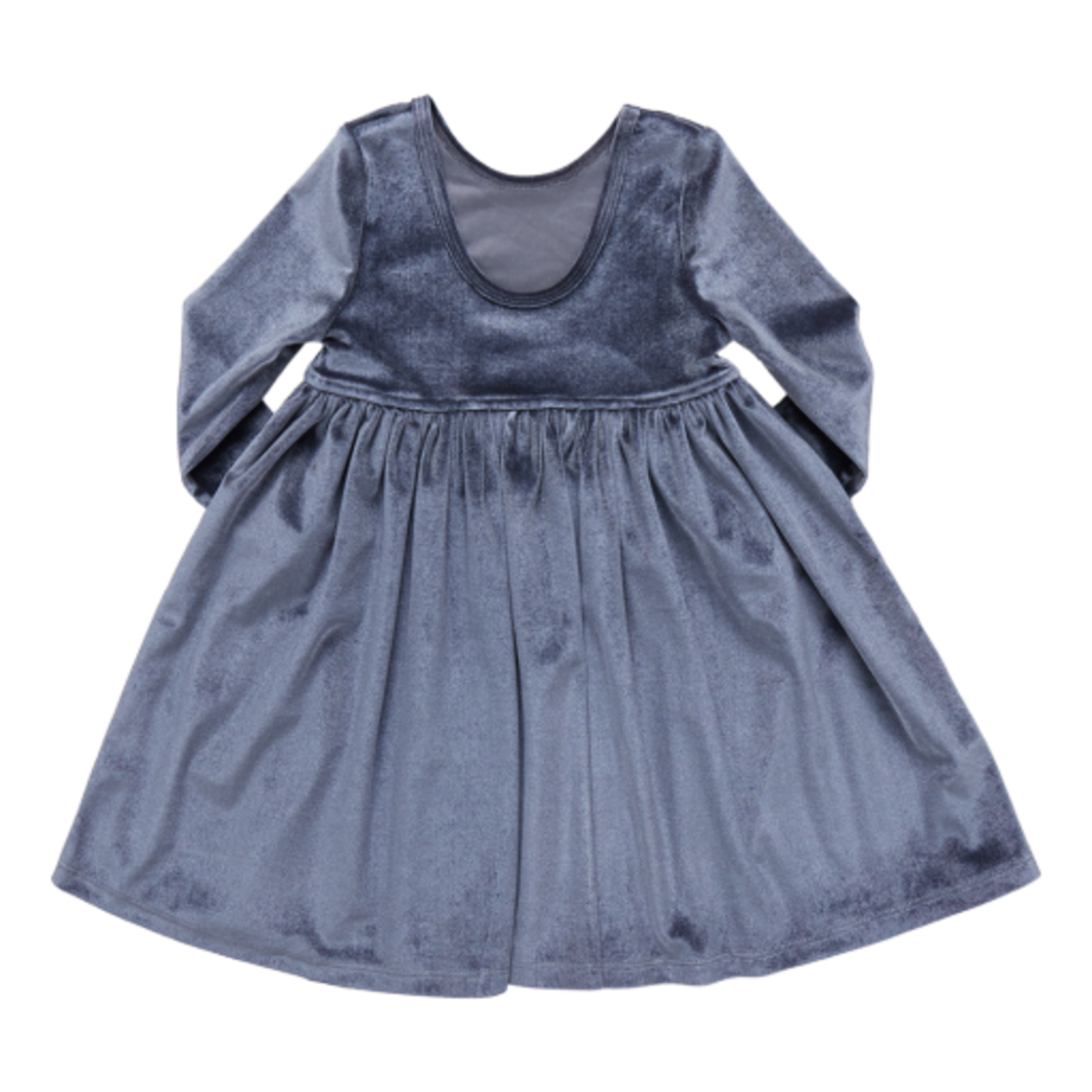 Pink Chicken girls velour steph dress - gray