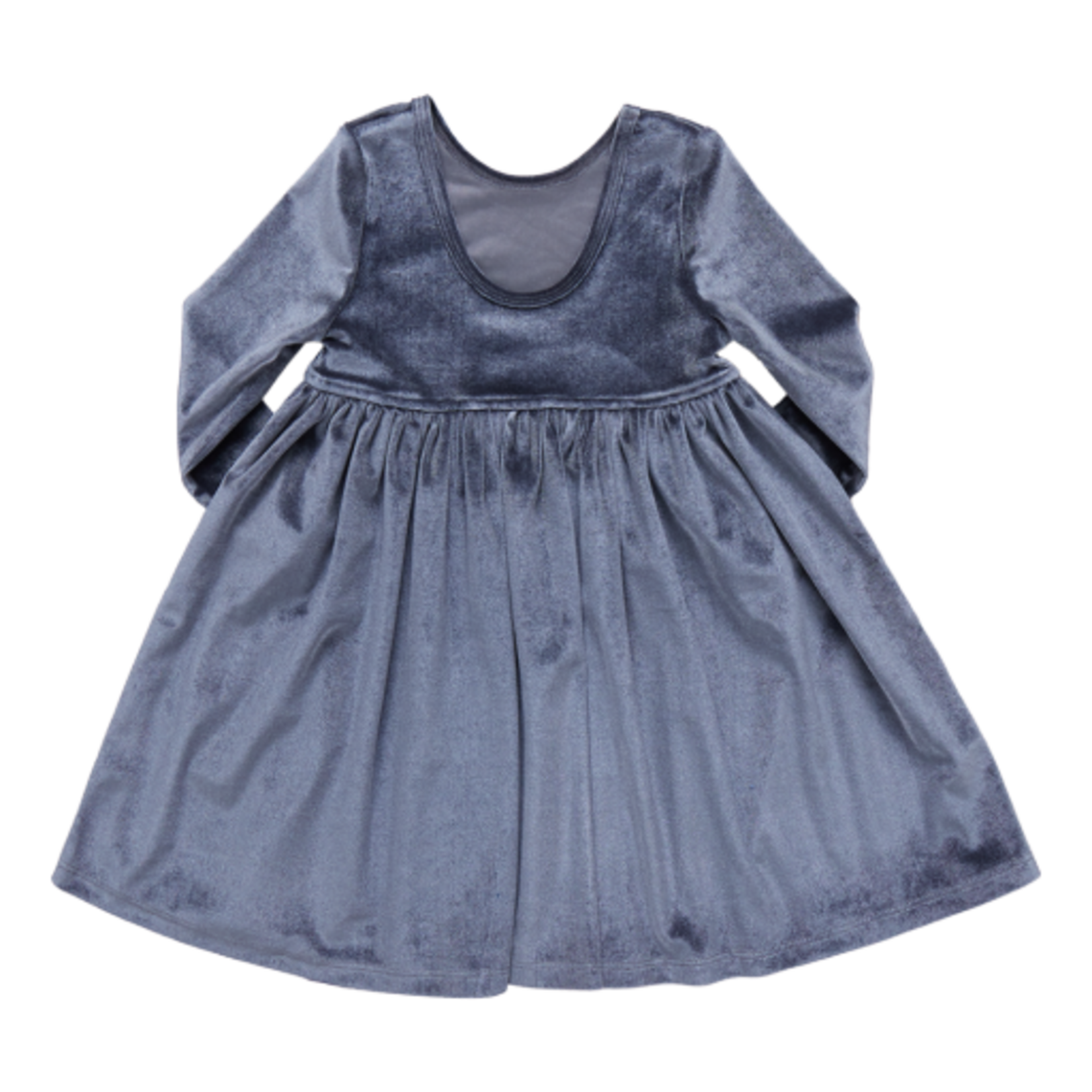 Pink Chicken girls velour steph dress - gray