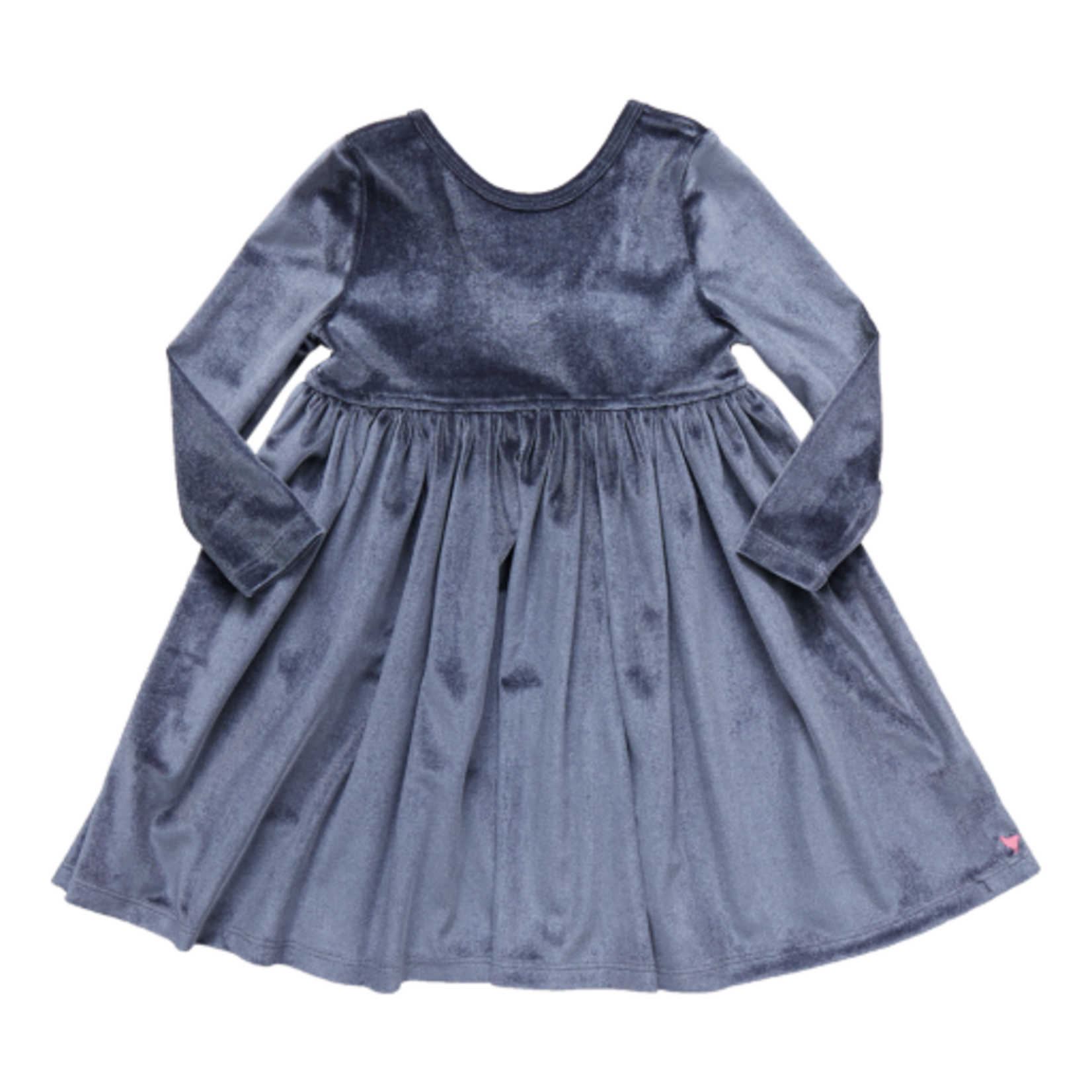 Pink Chicken girls velour steph dress - gray