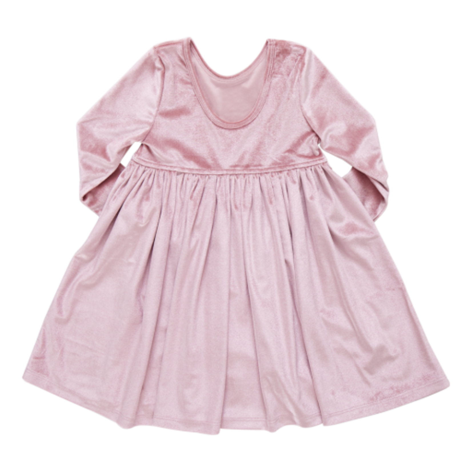 Pink Chicken girls velour steph dress - mauve