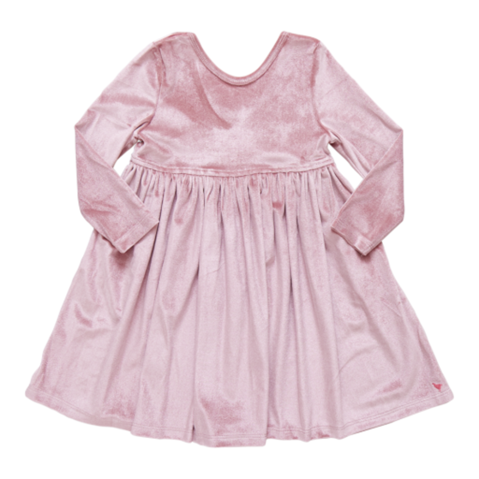 Pink Chicken girls velour steph dress - mauve