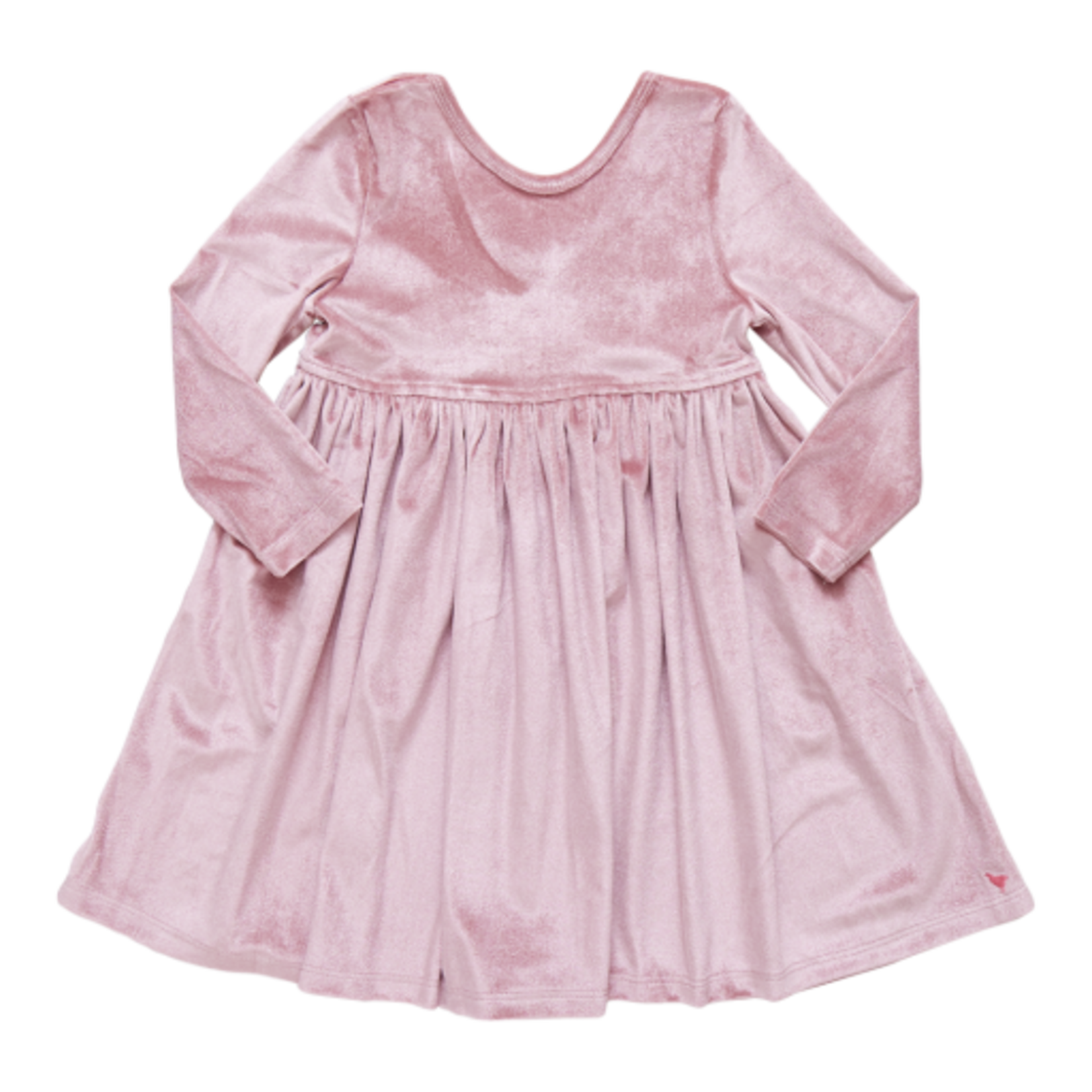 Pink Chicken girls velour steph dress - mauve