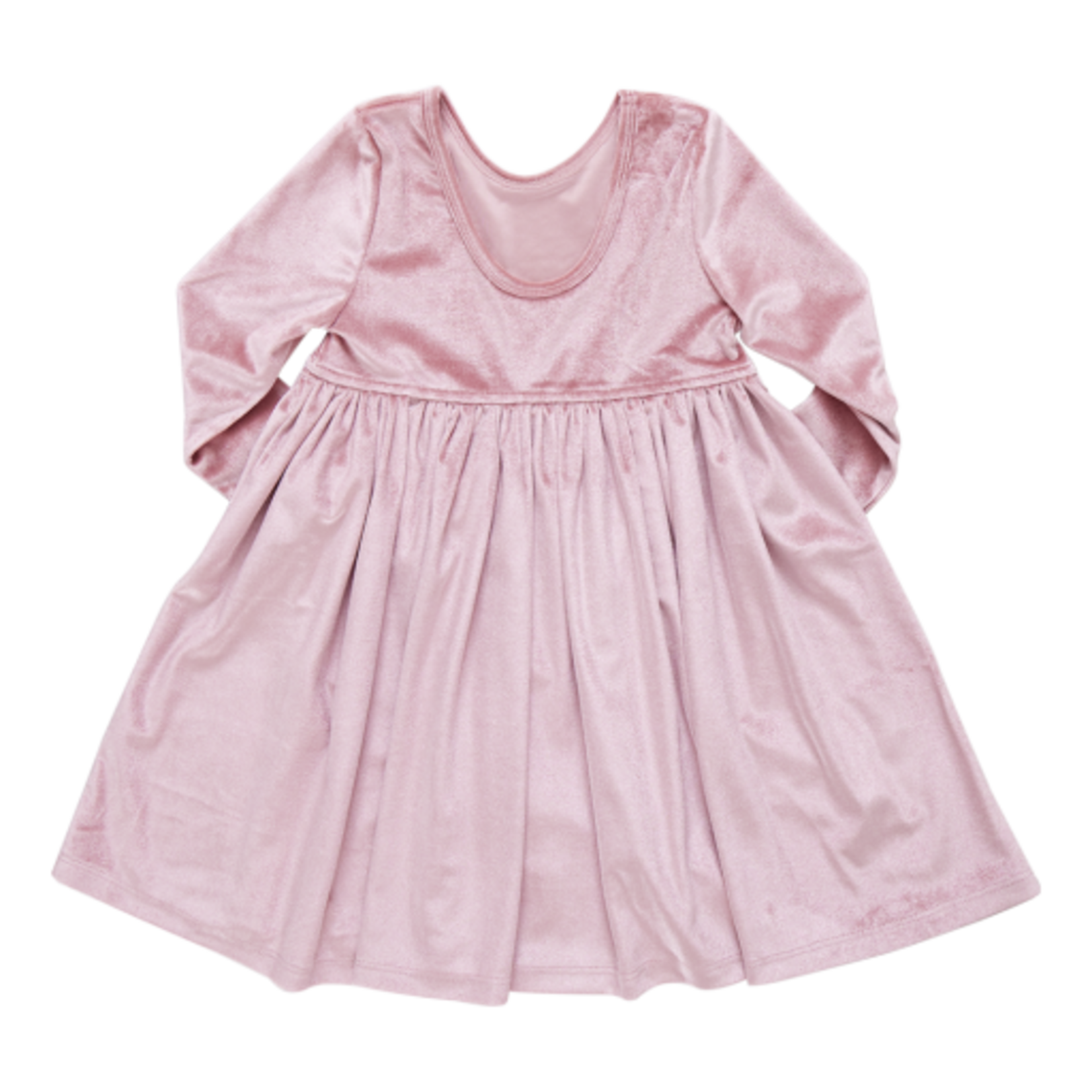 Pink Chicken girls velour steph dress - mauve