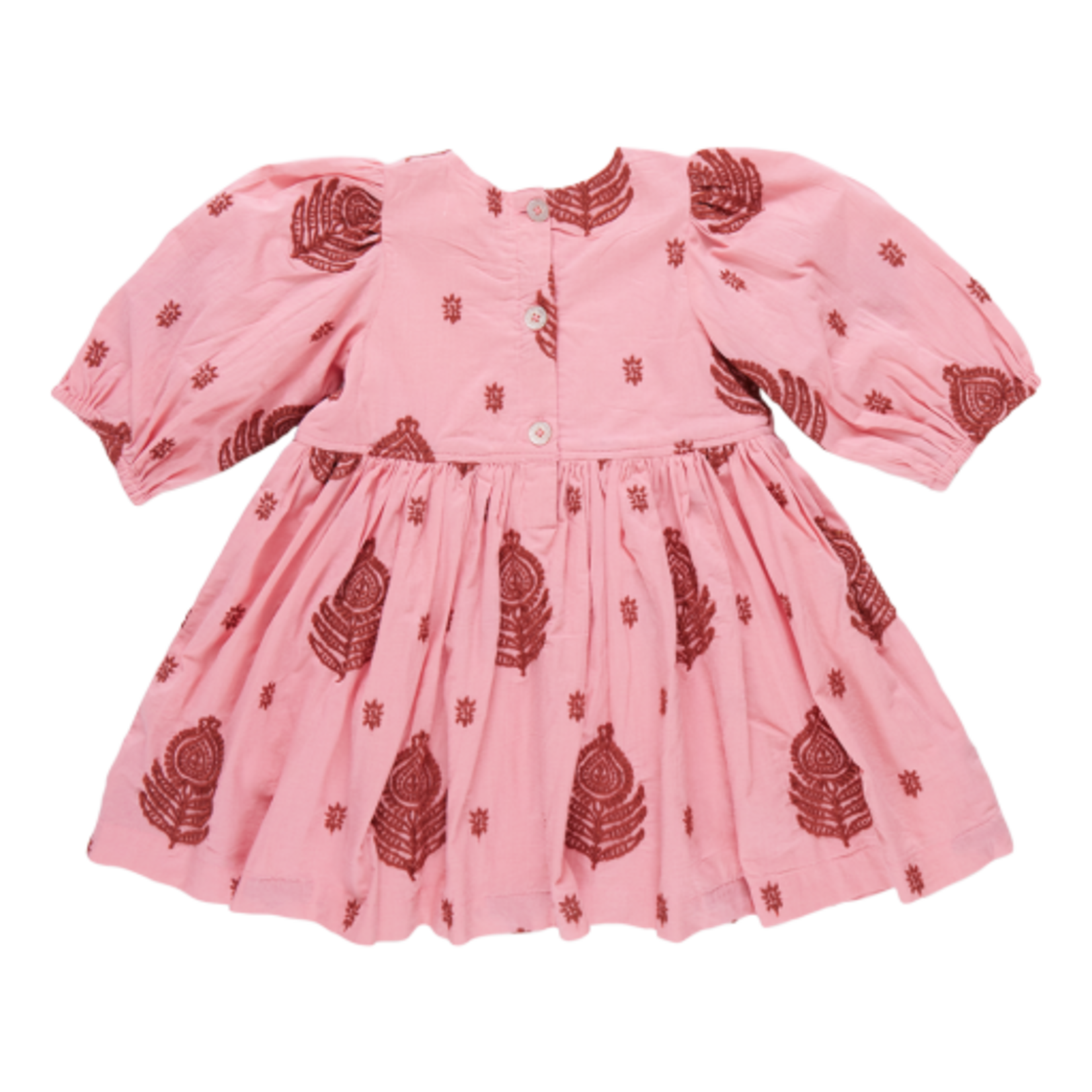 Pink Chicken girls brooke dress - indian stamp embroidery