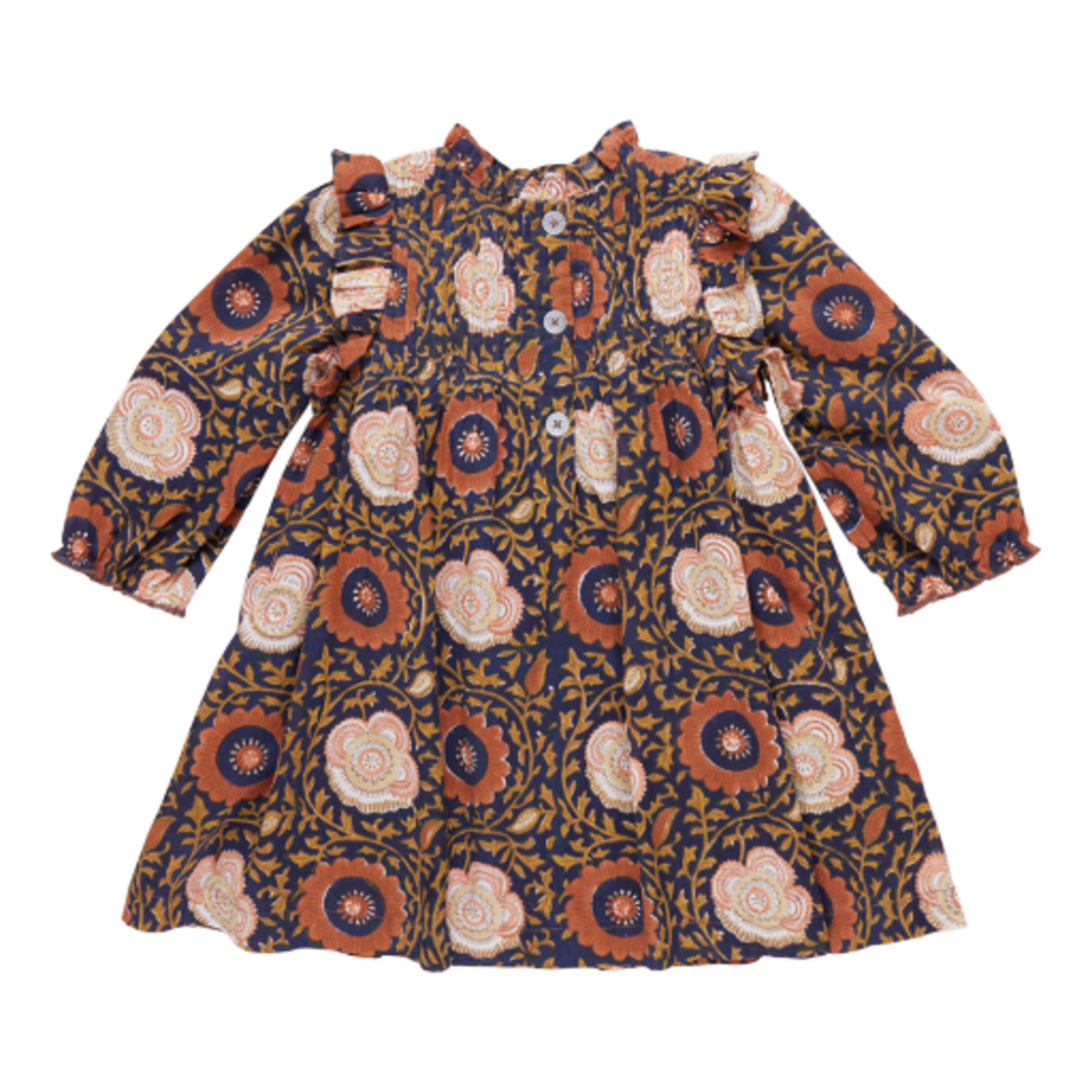 Pink Chicken girls jaipur dress - navy harvest floral