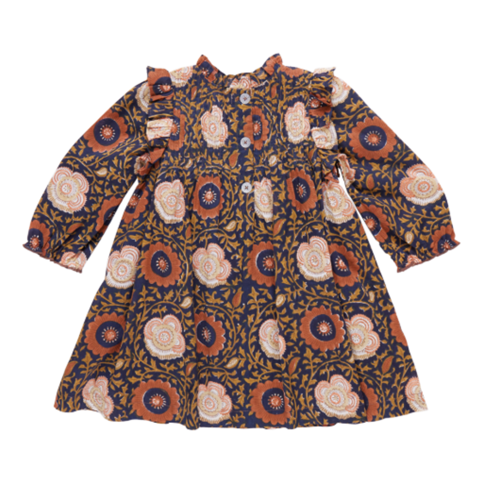 Pink Chicken girls jaipur dress - navy harvest floral