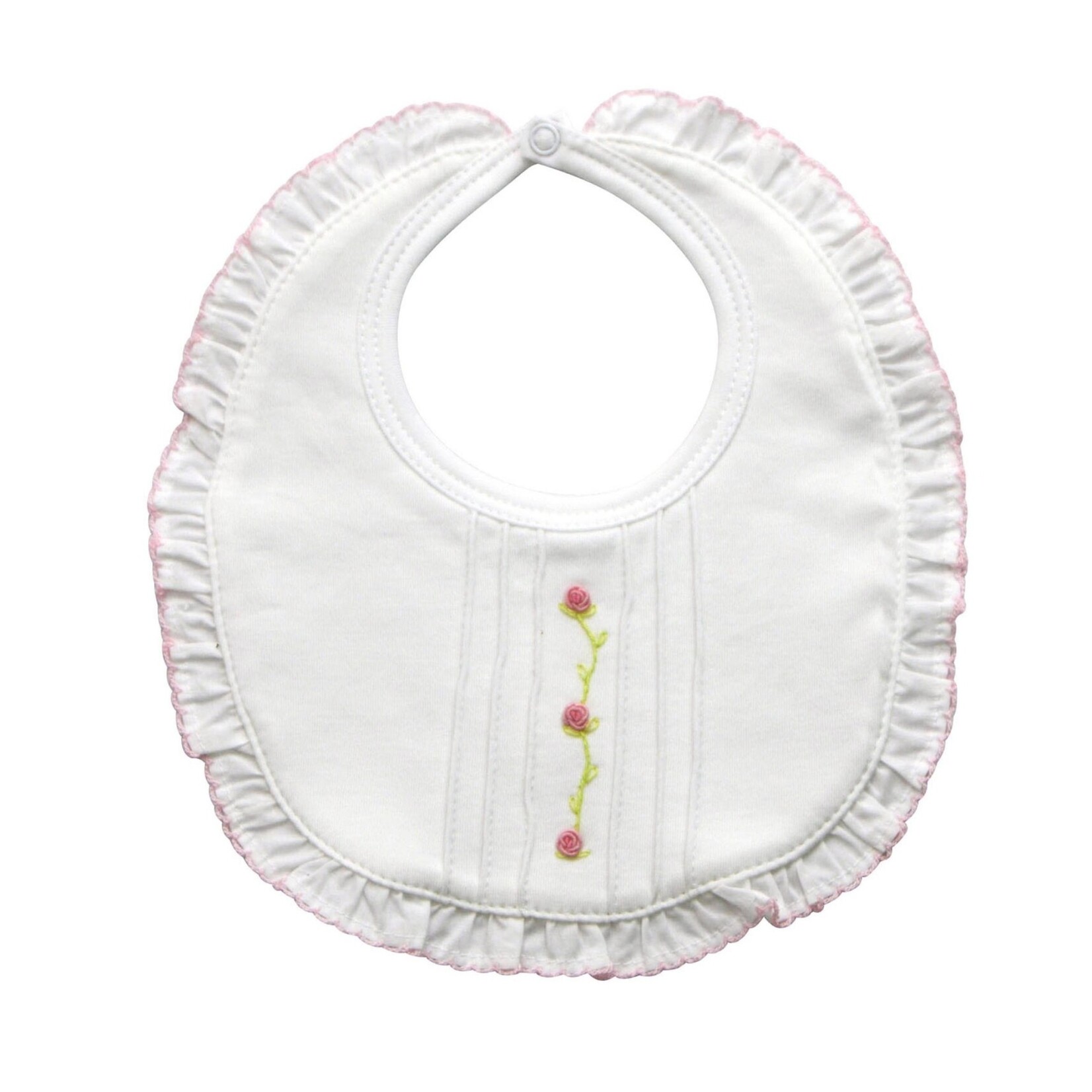 Baby Threads Feathers & Roses Bib