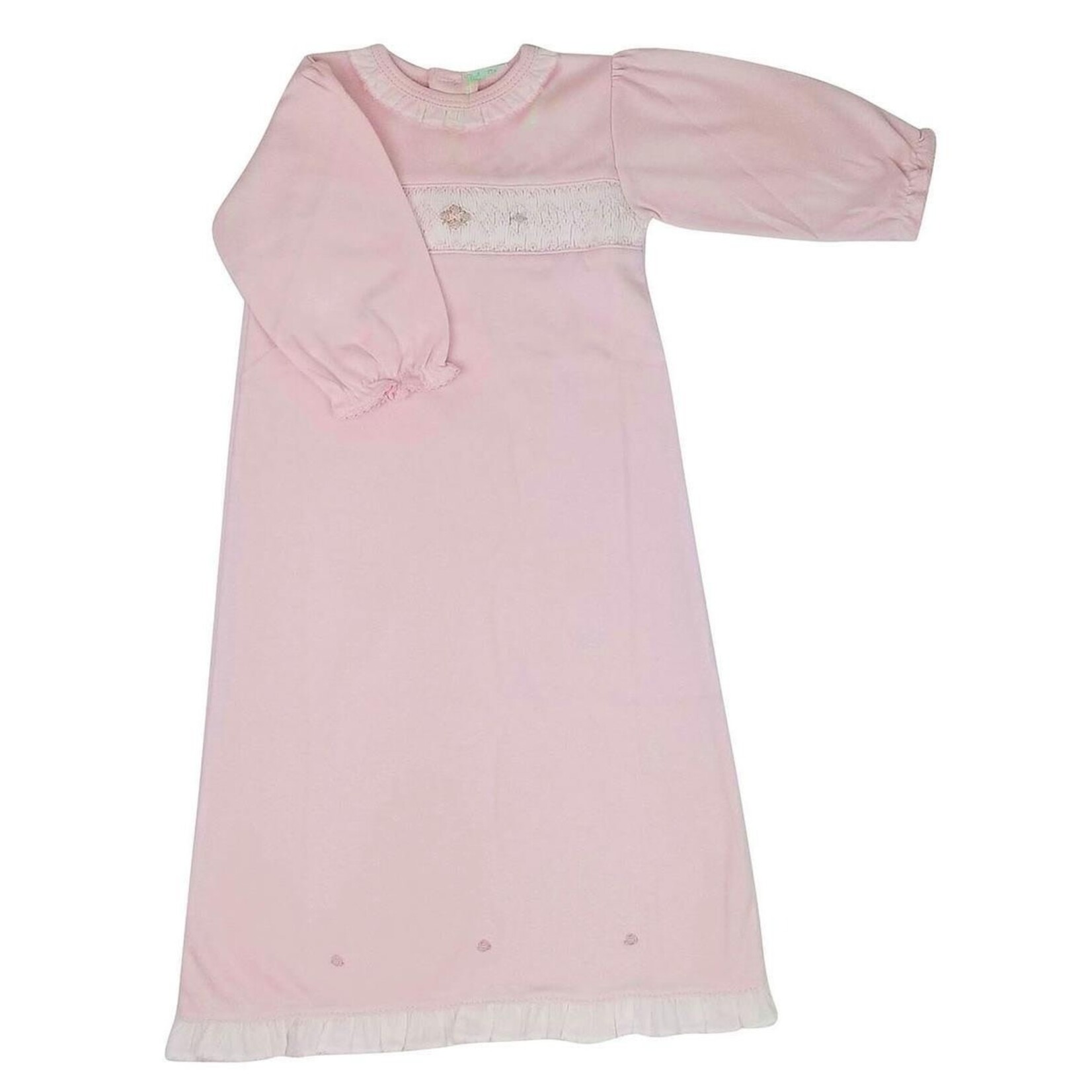 Baby Threads Pink Smocked Gown