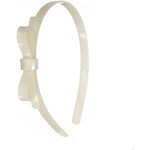 Lilies & Roses Thin Bow Headband - Pearl