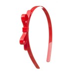 Lilies & Roses Thin Bow Headband-Red