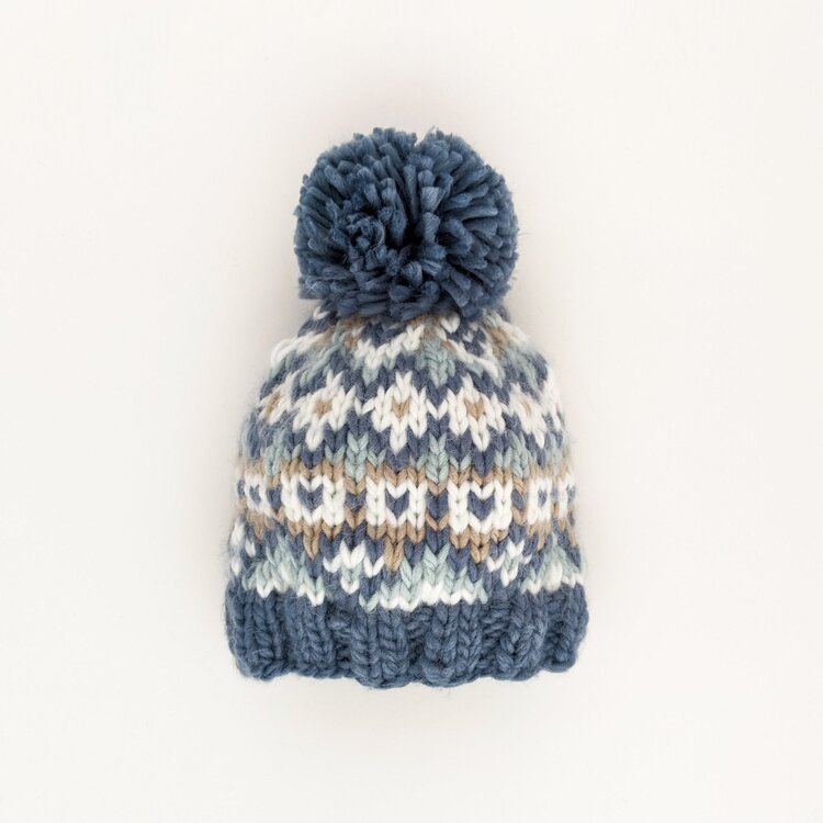 Huggalugs Fairisle Slate Beanie Hat