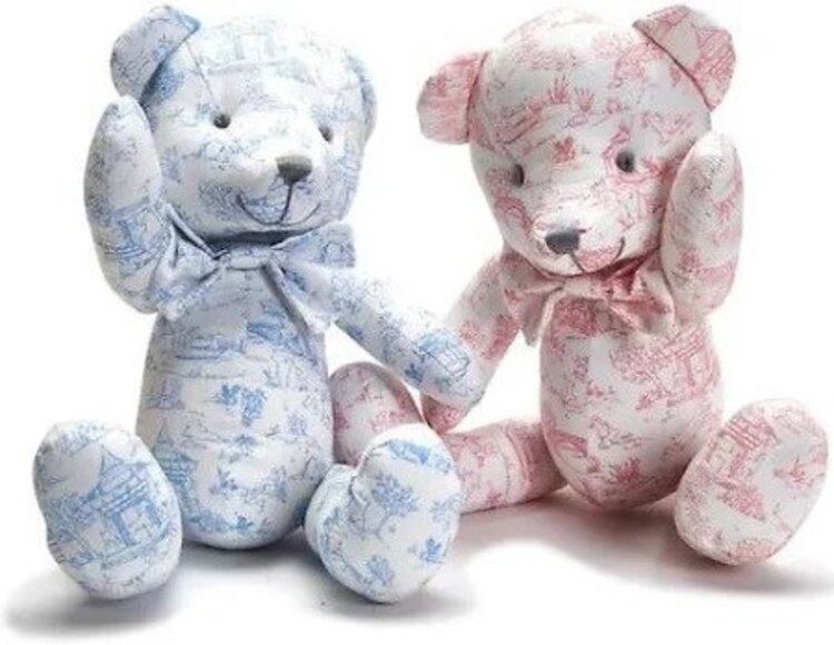 Two's Company Animal Toile Stuffed Bear