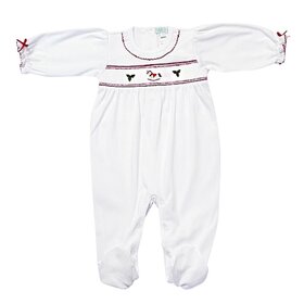 Baby Threads Rocking Horse Ruffle Footie