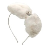 Bari Lynn Faux Fur Bow Headband