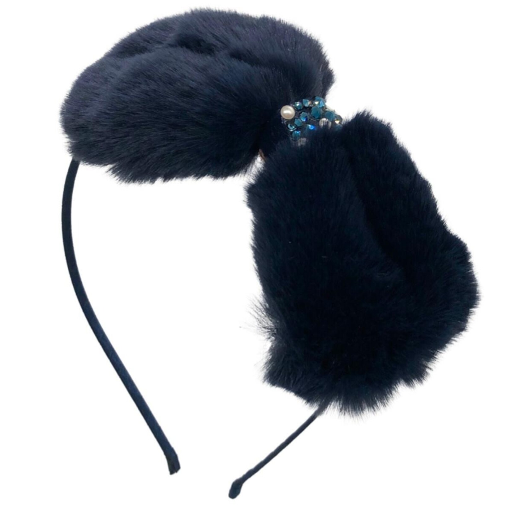 Bari Lynn Faux Fur Bow Headband