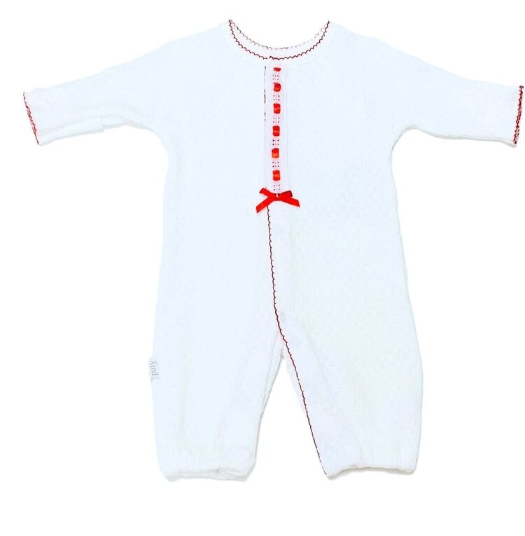 Paty Red Eyelet Converter Gown