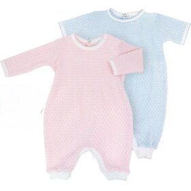 Paty Pink Stripe LS Romper