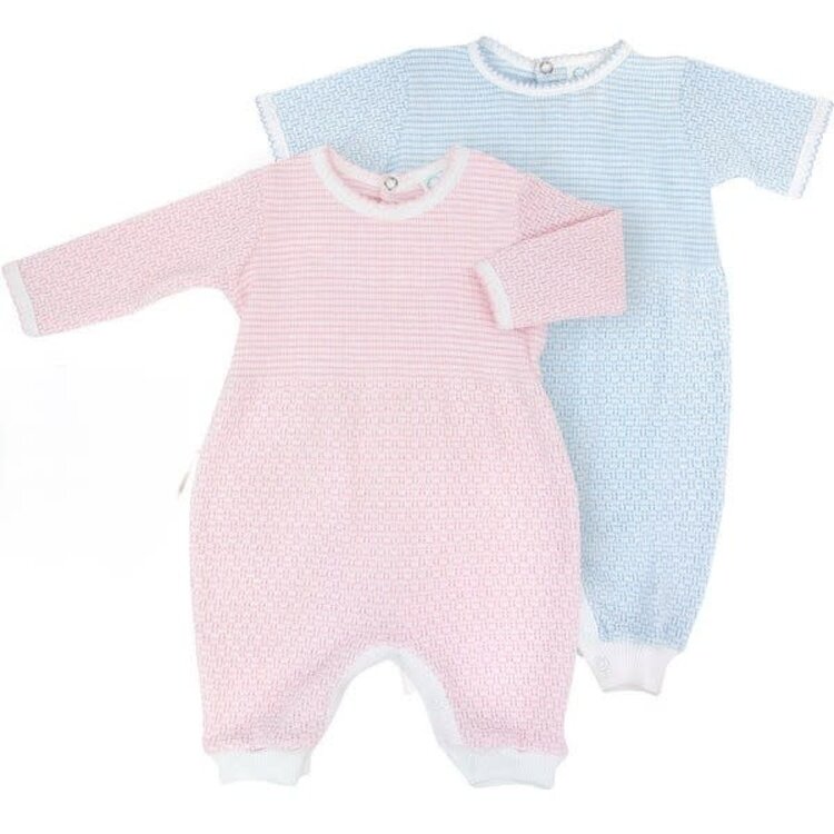 Paty Pink Stripe LS Romper