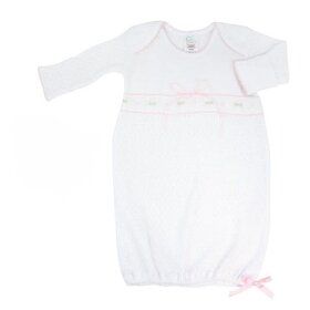 Paty White Swiss Floral Gown