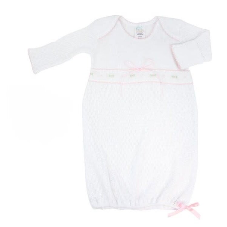 Paty White Swiss Floral Gown