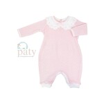 Paty Pink Eyelet Collar Romper